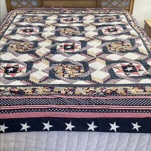 QUILT Patriotic Star Quilt (Ralph Lauren style)- 2 available-sold separate CUTE